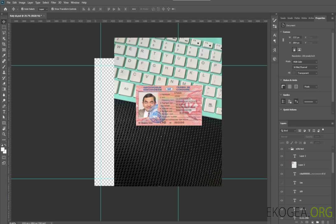 Ouzbékistan DL photolook AVANT template